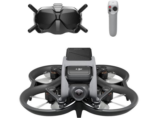 DJI Avata Pro-View Combo (DJI Goggles 2) - With RC Motion 2 Flymore Kit, 3 batteries First-Person View Drone UAV Quadcopter with 4K Stabilized Video, Built-in Propeller Guard, With 128gb Micro SD, Bac