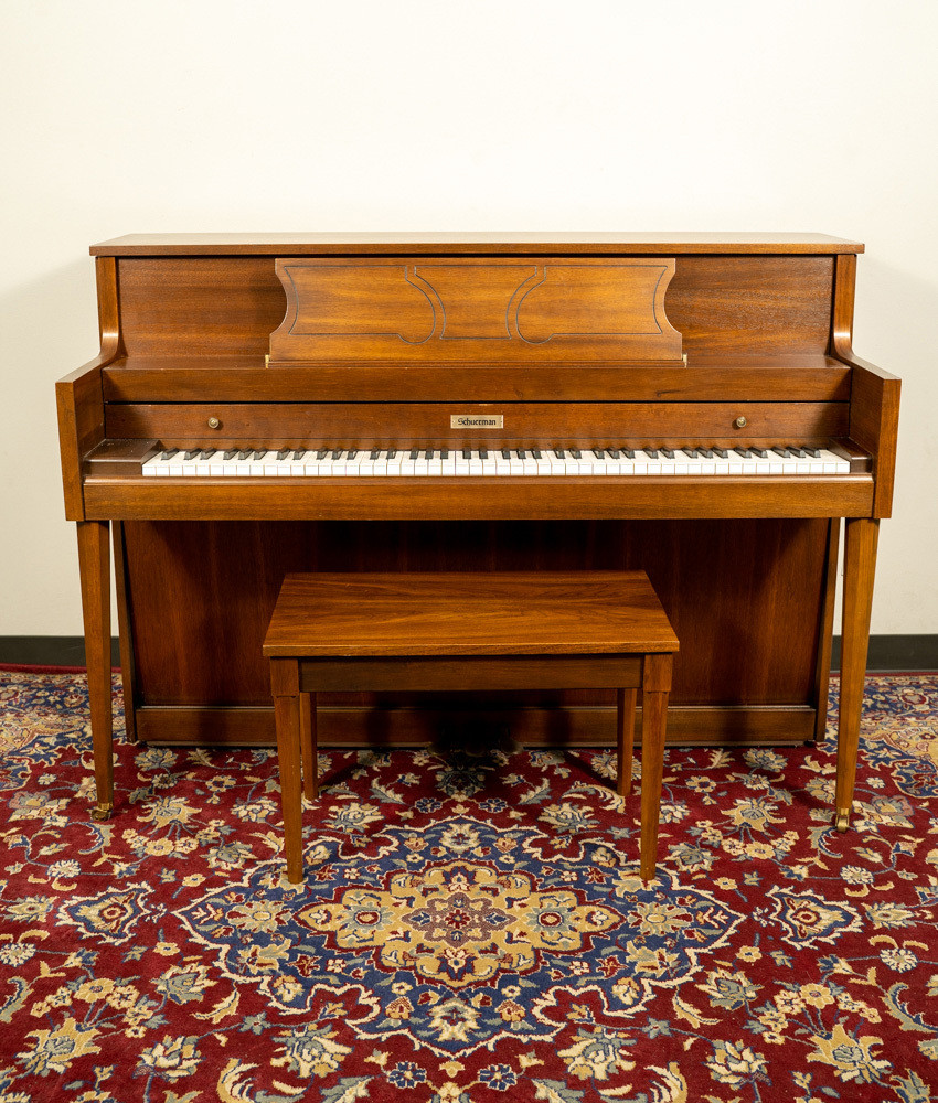 Schumann Upright Piano Satin Walnut SN: J14189